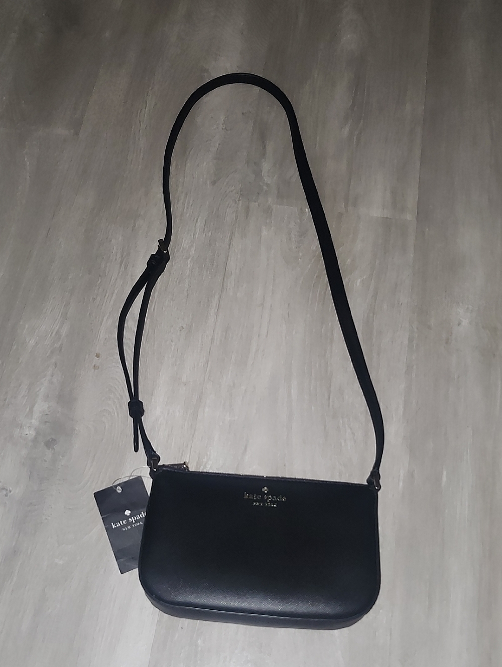 Kate Spade black leather crossbody bag